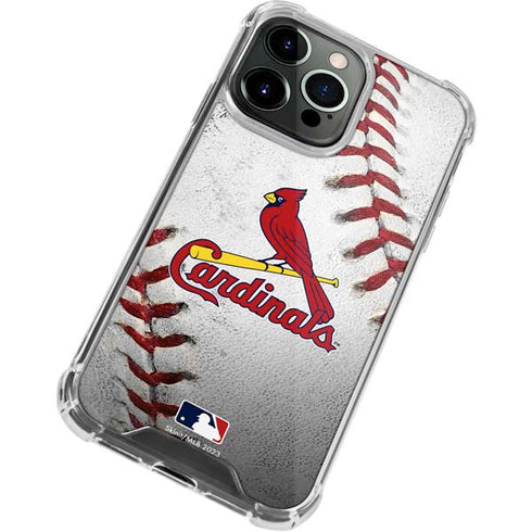MLB St. Louis Cardinals Game Ball iPhone 14 Pro Max Clear Case