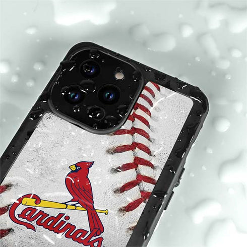 MLB St. Louis Cardinals Game Ball iPhone 15 Pro Waterproof Case