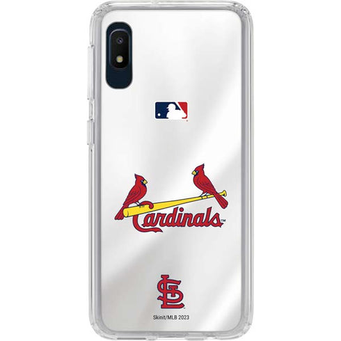MLB St. Louis Cardinals Home Jersey Galaxy A10e Clear Case
