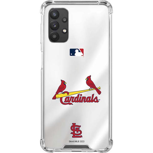 MLB St. Louis Cardinals Home Jersey Galaxy A32 5G Clear Case