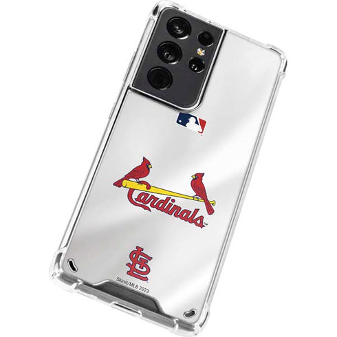 MLB St. Louis Cardinals Home Jersey Galaxy S21 Ultra 5G Clear Case