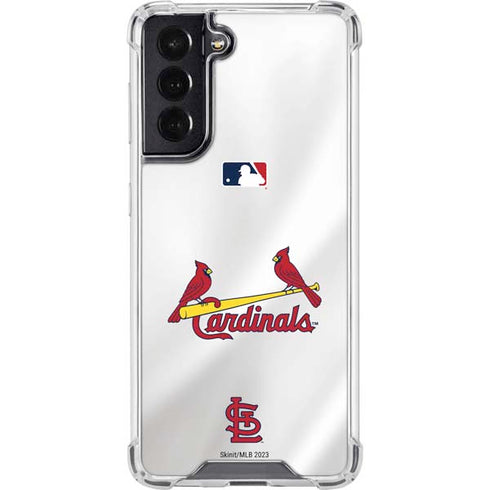 MLB St. Louis Cardinals Home Jersey Galaxy S22 Clear Case