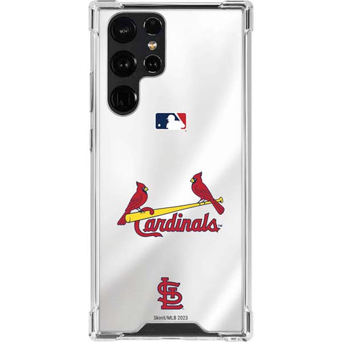 MLB St. Louis Cardinals Home Jersey Galaxy S22 Ultra Clear Case