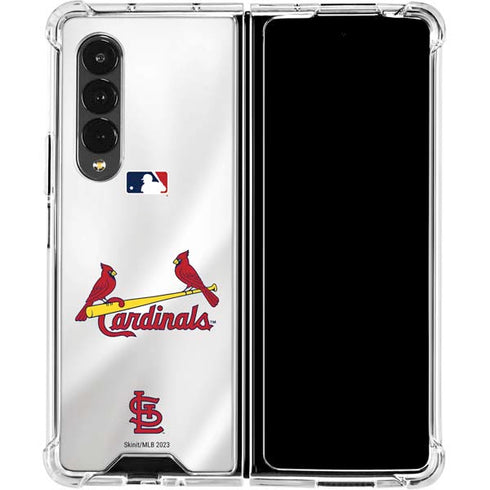 MLB St. Louis Cardinals Home Jersey Galaxy Z Fold4 5G Clear Case