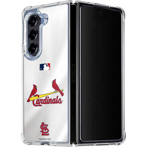 MLB St. Louis Cardinals Home Jersey Galaxy Z Fold5 5G Clear Case