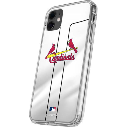 MLB St. Louis Cardinals Home Jersey iPhone 11 Clear Case