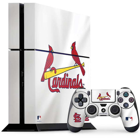 MLB St. Louis Cardinals Home Jersey PS4 Console and Controller Bundle Skin