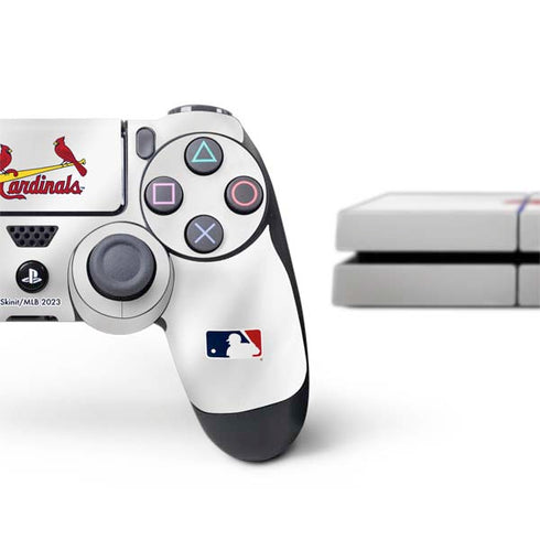 MLB St. Louis Cardinals Home Jersey PS4 Console and Controller Bundle Skin