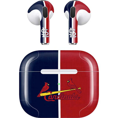 MLB St. Louis Cardinals Split Apple AirPods (3rd Gen 2021) Skin
