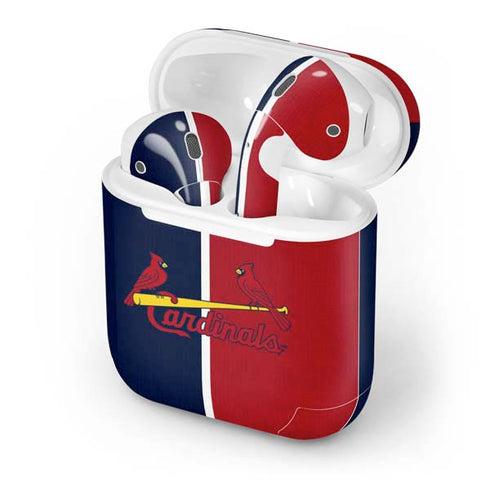 MLB St. Louis Cardinals Split Apple AirPods Skin