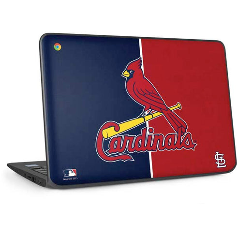 MLB St. Louis Cardinals Split HP Chromebook Skin