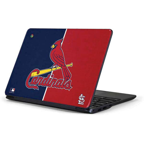 MLB St. Louis Cardinals Split Samsung Chromebook Skin