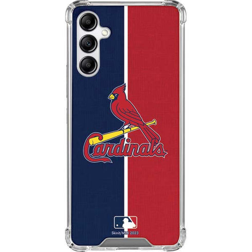 MLB St. Louis Cardinals Split Galaxy A14 5G Clear Case