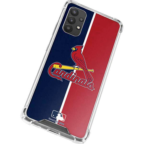 MLB St. Louis Cardinals Split Galaxy A32 5G Clear Case