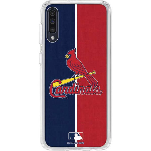 MLB St. Louis Cardinals Split Galaxy A50 Clear Case