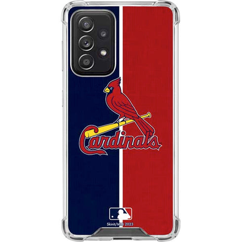 MLB St. Louis Cardinals Split Galaxy A52 5G Clear Case