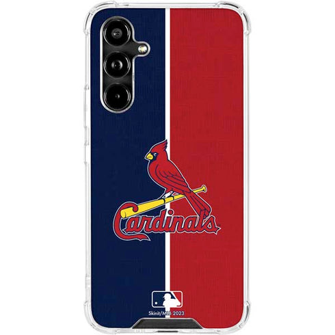 MLB St. Louis Cardinals Split Galaxy A54 5G Clear Case