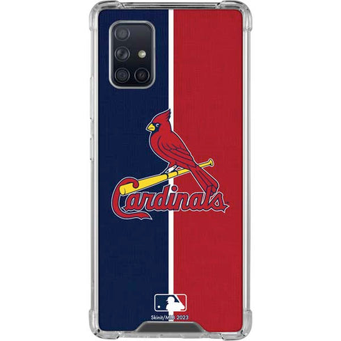 MLB St. Louis Cardinals Split Galaxy A71 5G Clear Case