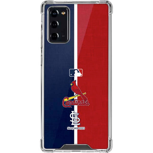 MLB St. Louis Cardinals Split Galaxy Note20 5G Clear Case
