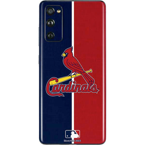 MLB St. Louis Cardinals Split Galaxy S20 Fan Edition Skin
