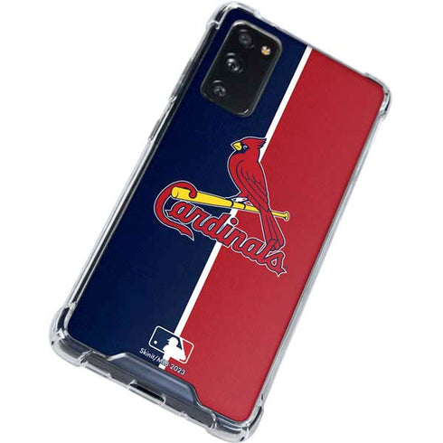 MLB St. Louis Cardinals Split Galaxy S20 FE Clear Case