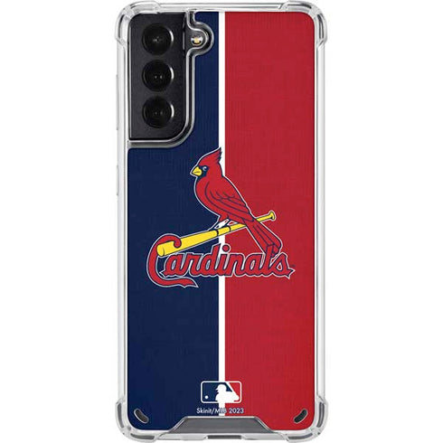 MLB St. Louis Cardinals Split Galaxy S21 5G Clear Case