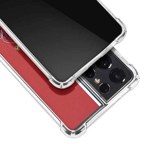 MLB St. Louis Cardinals Split Galaxy S21 Ultra 5G Clear Case