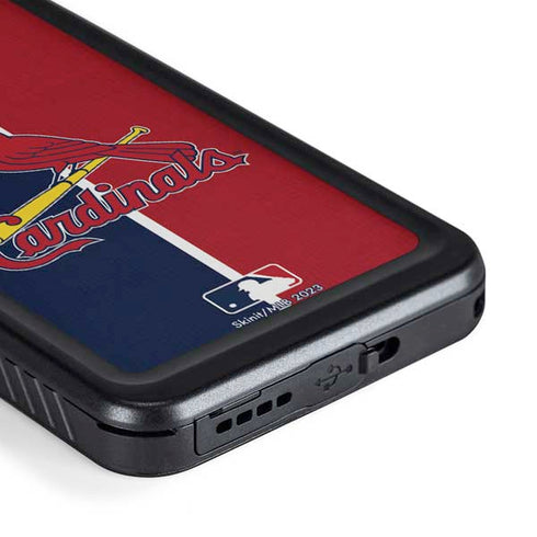 MLB St. Louis Cardinals Split Galaxy S23 Waterproof Case
