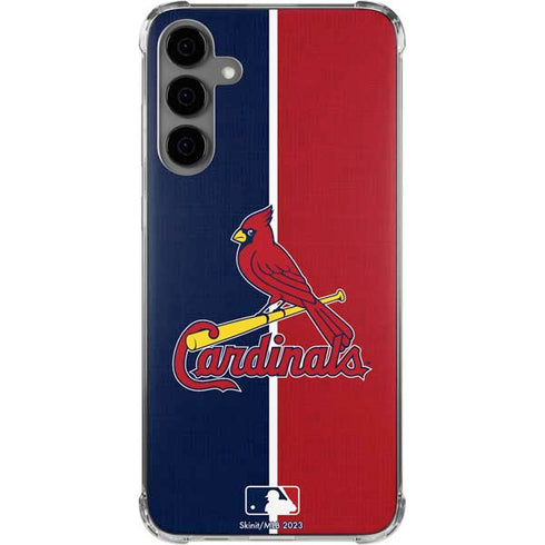 MLB St. Louis Cardinals Split Galaxy S24 Plus Clear Case