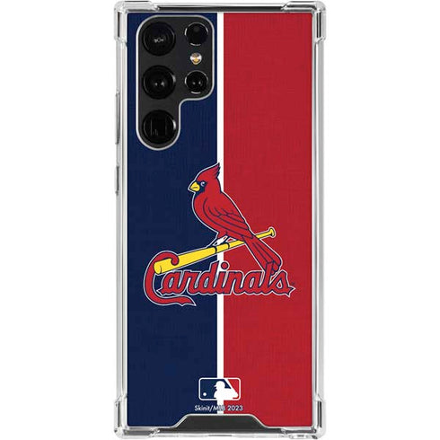 MLB St. Louis Cardinals Split Galaxy S24 Ultra Clear Case