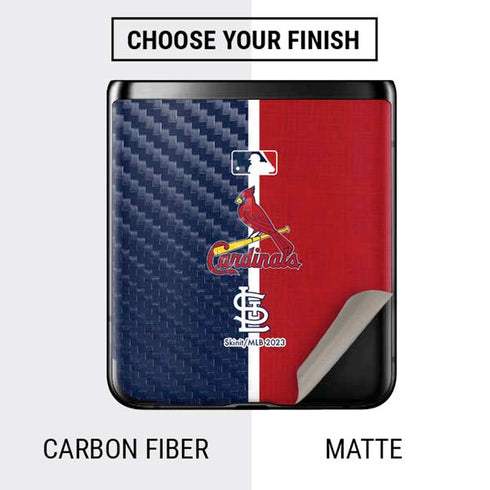 MLB St. Louis Cardinals Split Galaxy Z Flip Skin