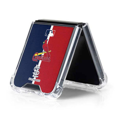MLB St. Louis Cardinals Split Galaxy Z Flip5 5G Clear Case