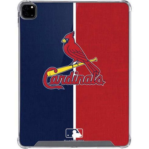 MLB St. Louis Cardinals Split iPad Pro 12.9in (2020) Clear Case