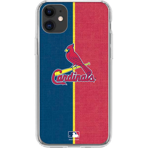 MLB St. Louis Cardinals Split iPhone 11 Clear Case