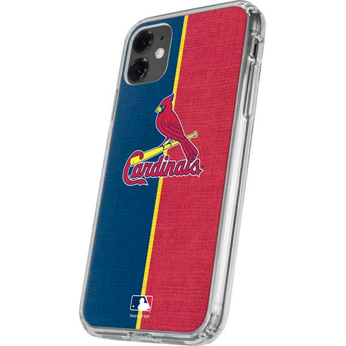 MLB St. Louis Cardinals Split iPhone 11 Clear Case