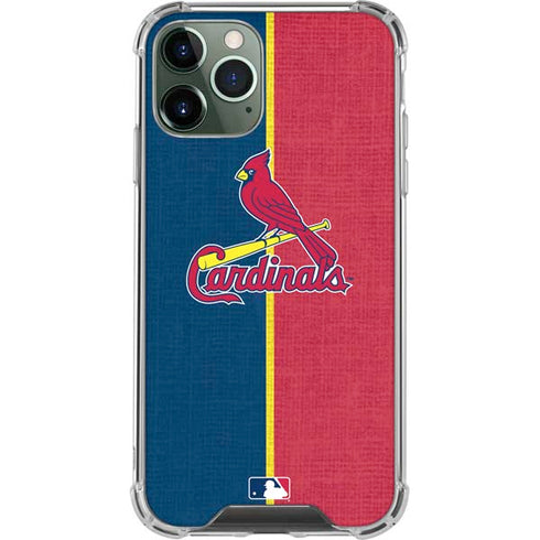 MLB St. Louis Cardinals Split iPhone 11 Pro Max Clear Case