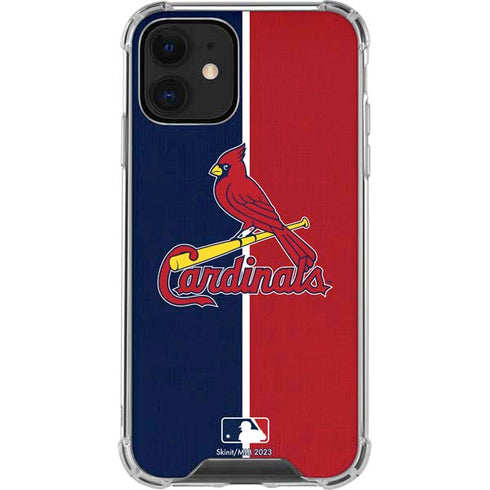 MLB St. Louis Cardinals Split iPhone 12 Clear Case