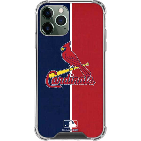 MLB St. Louis Cardinals Split iPhone 12 Pro Clear Case