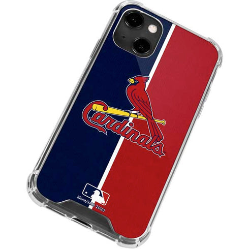 MLB St. Louis Cardinals Split iPhone 13 Clear Case