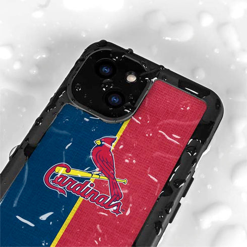 MLB St. Louis Cardinals Split iPhone 13 Mini Waterproof Case