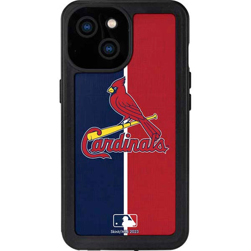 MLB St. Louis Cardinals Split iPhone 13 Mini Waterproof Case