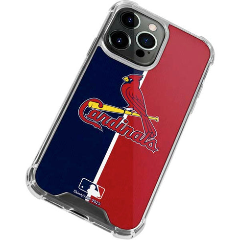 MLB St. Louis Cardinals Split iPhone 13 Pro Clear Case