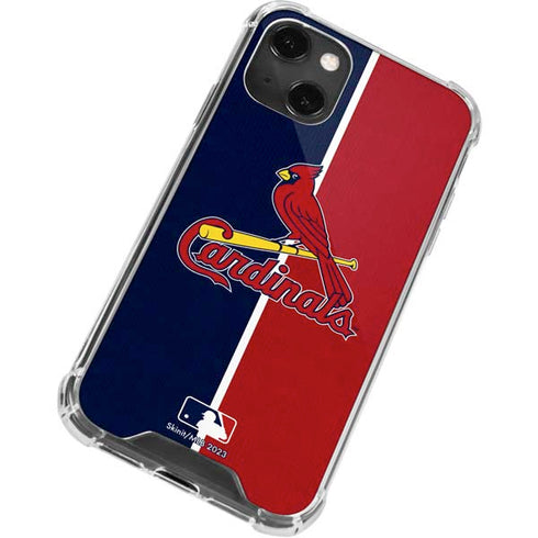 MLB St. Louis Cardinals Split iPhone 15 Plus Clear Case