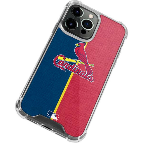 MLB St. Louis Cardinals Split iPhone 14 Pro Clear Case
