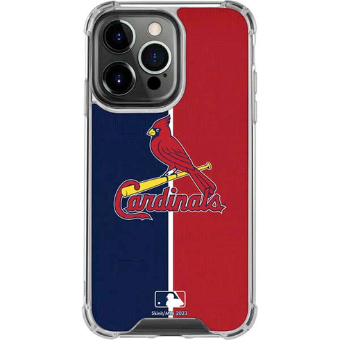 MLB St. Louis Cardinals Split iPhone 14 Pro Clear Case