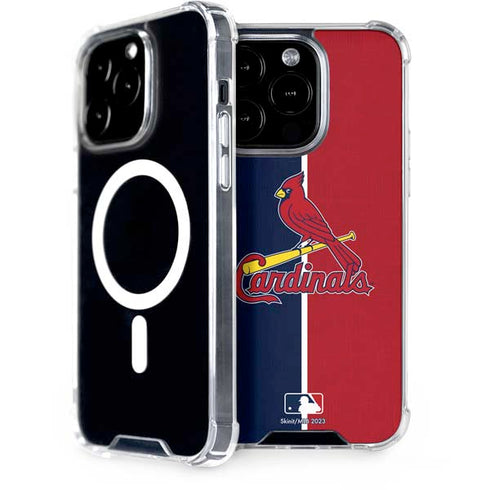 MLB St. Louis Cardinals Split iPhone 15 Pro MagSafe Case
