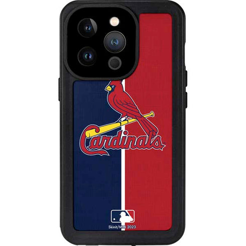 MLB St. Louis Cardinals Split iPhone 14 Pro Waterproof Case