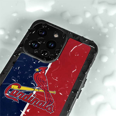 MLB St. Louis Cardinals Split iPhone 14 Pro Waterproof Case