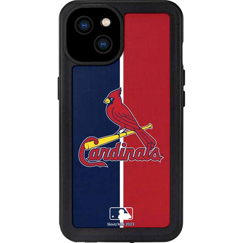 MLB St. Louis Cardinals Split iPhone 15 Plus Waterproof Case