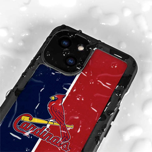 MLB St. Louis Cardinals Split iPhone 15 Plus Waterproof Case